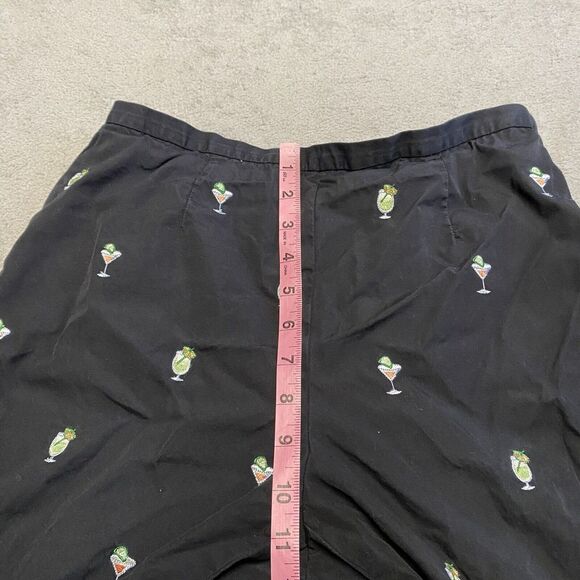 Brooks Brothers Pants Women's 8 Black Embroidered Martini Drinks Party Preppy - Picture 5 of 8